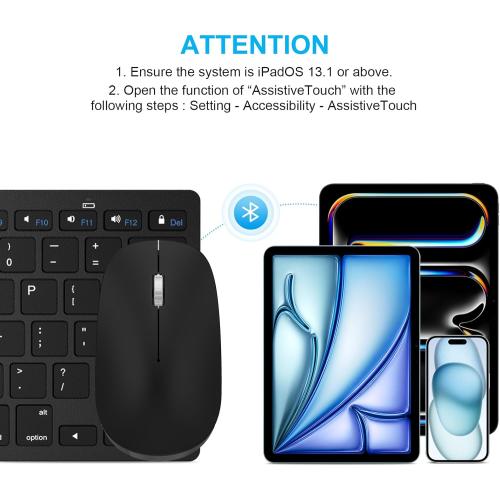 SPARIN Wireless Bluetooth Keyboard and Mouse for iPad (A16) 11th 10th Gen