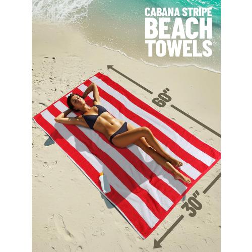 Utopia Towels Beach Towels, 4 Pack, 30x60 in, Bath Towels Cotton, Variety