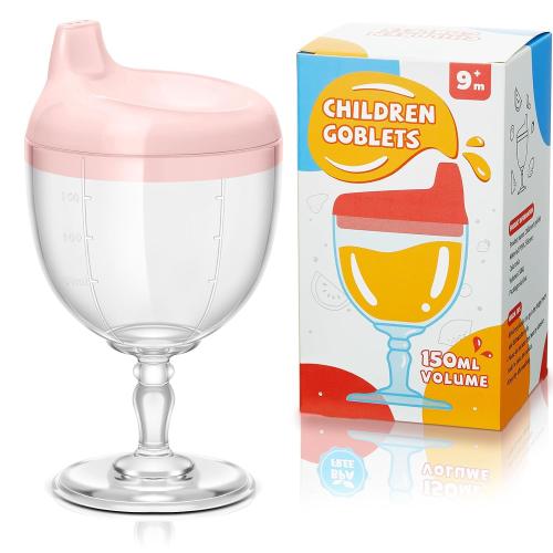 Irenare 1 Pcs Wine Sippy Cup Baby No Spill 5oz Goblet Style ? purple