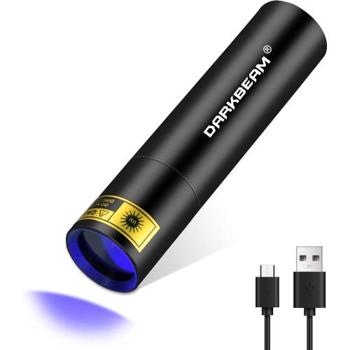 DARKBEAM UV Flashlight Filtered 365nm Black Light Woods Lamp Ringworm, Mini