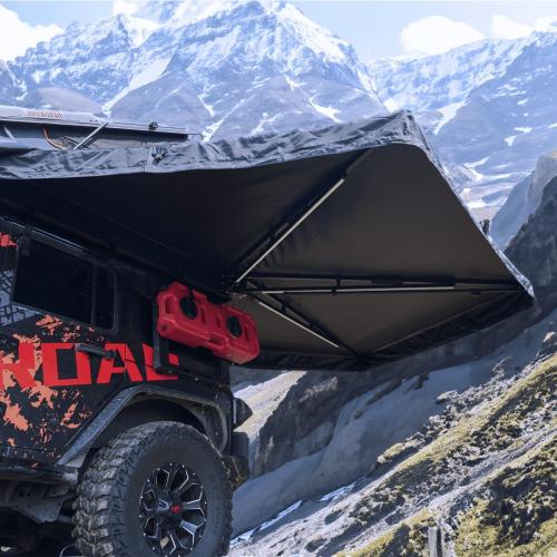 OPENROAD 270° Awning Free Standing for Camping – Driver's Side – UV Protection, Waterproof, Durable Alloy Frame, 3 LED Lights, Quick & Easy Installation, Ideal for SUVs, Off-Road Vehicles, and More.