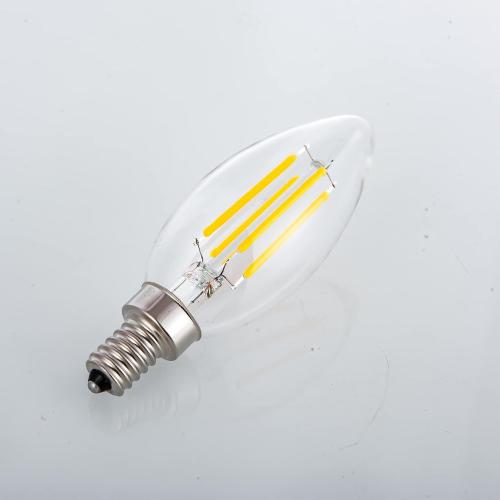 SHUWDKAR 12 Volt Candelabra Bulbs LED 4W E12 Bulbs 40 Watt Equivalent 3000K
