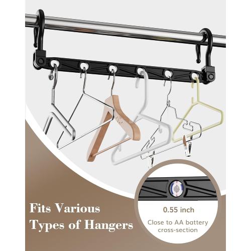Space Saving Hangers for 144 Clothes, Reinforced Collapsible Hangers