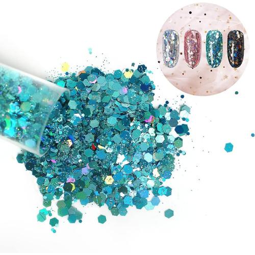 Holographic Chunky Glitter, Set of 36 Colors Craft Glitter Sparkle Sequins, Cosmetic Glitter Flake for Epoxy Resin, Body, Face, Eye, Nail Arts, Slime Making, Wedding Festival Party Decoration