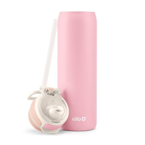 Ello Pop and Fill 22oz Stainless Steel Water Bottle Sorbet Pink ‼️mild stains on the outside and inside and lid is broken‼️
