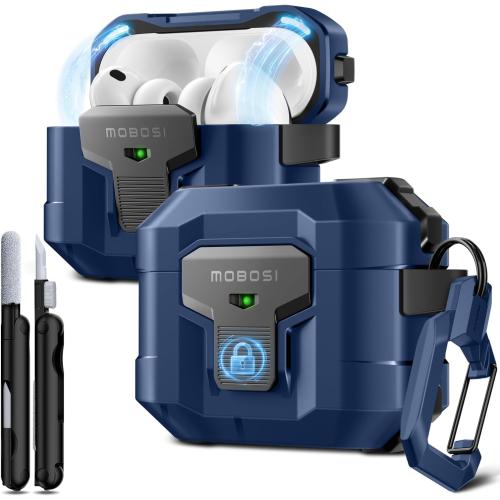 MOBOSI for AirPods Pro 3 Case 2025 with Drop-Proof Lock, Blue