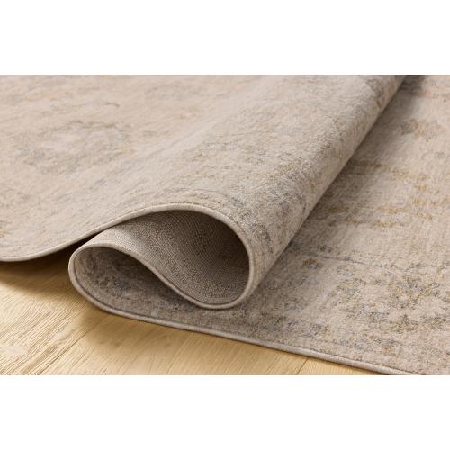 Loloi Chris Loves Julia Louisa Collection LOI-02 Oatmeal/Slate 2'-7 x 8'-0, .38 Pile Height, Runner Rug