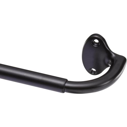 Size 48 to 88 Color Black Amazon Basics Easy to Install Adjustable Room Darkening Blackout Curtain Rod - Wraps Around, Blocks Light, for Heavy Curtains, 48 to 88, Black