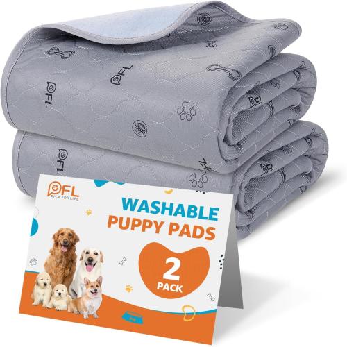 Washable Pee Pads for Dogs, Absorbent, Non-Slip, 2 Pack 36x41 Puppy Pads