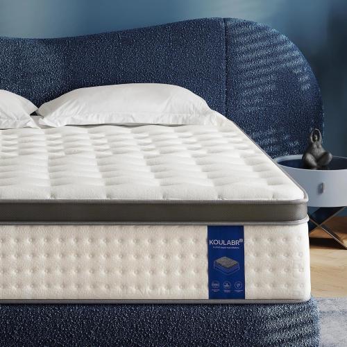 Twin Mattress,10 Inch Twin Size Mattresses in a Box,Memory Foam Hybrid Mattress, Individual Pocket Spring for Motion Isolation &Zoned Support & Pressure Relief,Medium Firm