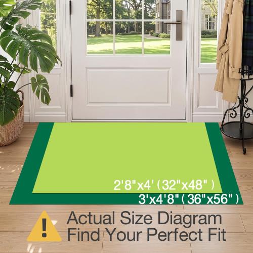 LUMI Ultra Thin Indoor Door Mat 36x56, Entrance Doormat, Navy Blue