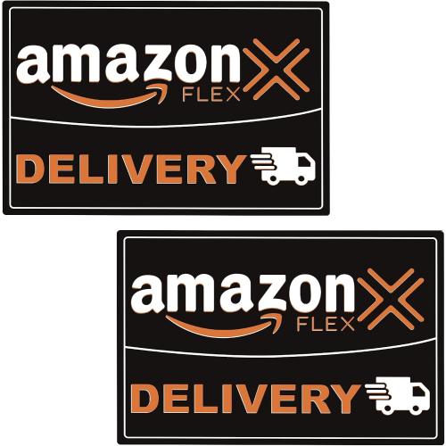 2-Pack Heavy Duty Delivery Driver Car Magnets – Strong Magnetic Signs for Frequent Stops, Waterproof & Reusable Vehicle Decals (Black)