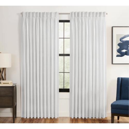 Waverly Serendipity Pinch Pleat Rod Pocket Light-Filtering Single Curtain Panel