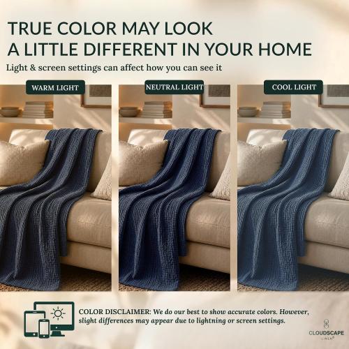 CLOUDSCAPE 8 Layer Muslin Blankets for Adults,Cotton,  olive green