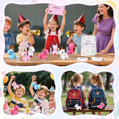 Blueweenly 37 Pcs Adopt a Unicorn Party Favors Set Mini Unicorn Plush Gift