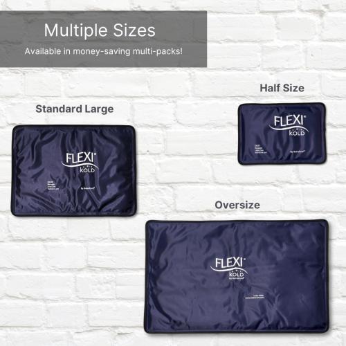 FlexiKold Gel Ice Packs (Standard Large: 10.5 x 14.5) for Injuries Reusable, Back Pain Relief, Knee Wrap, After Surgery, Ice Pack for Knee, Shoulder - 6300-COLD by NatraCure