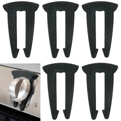 5-Pack Gas Stove Knob Locks for Toddler Safety, Durable Design Knob Safety Covers, Child Proof Oven Knob Locks, Prevent Accidental Touch(Black)