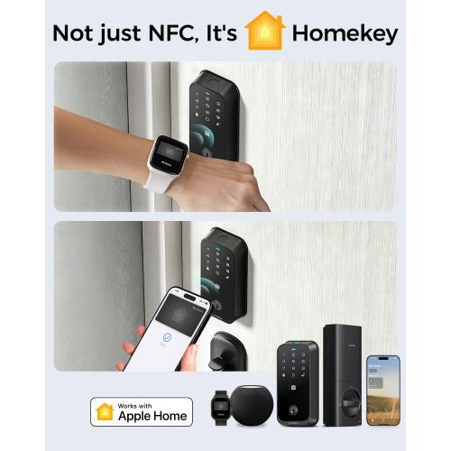 WiFi Smart Lock HomeKey Keyless Entry Door Lock Fingerprint Deadbolt