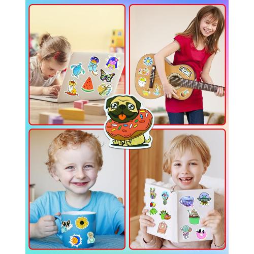 EOAOD 200 Cute Aesthetic Water Bottle Stickers for Kids, Waterproof Vinyl