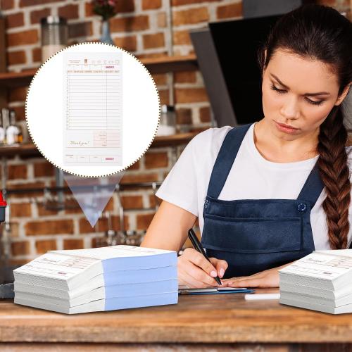 Zhanmai 5000 Sheets Guest Checks Books for Servers, 20 Pack, Tan and White