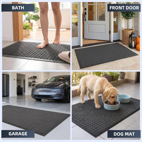 Front Door Mat Outside Entrance, Heavy Duty Doormat, 29.5x17