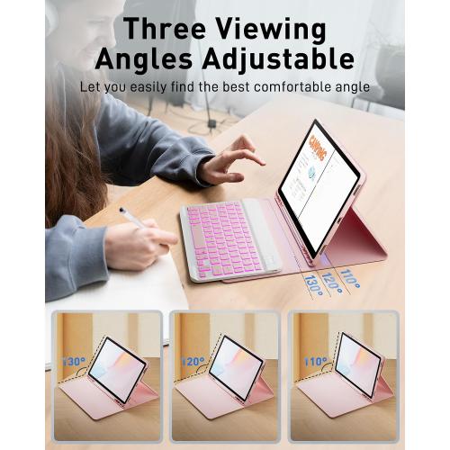 Case Keyboard for iPad A16 11th 10th Generation 11-inch 7 Color Backlit