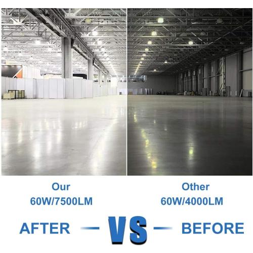 ZP 2 Pack 500W Equivalent LED Light Bulb 7500 Lumen 5000K Daylight White Bright E26/E27 Medium Base 60W Corn Light Bulbs for Outdoor Indoor Garage Warehouse Factory Backyard Street