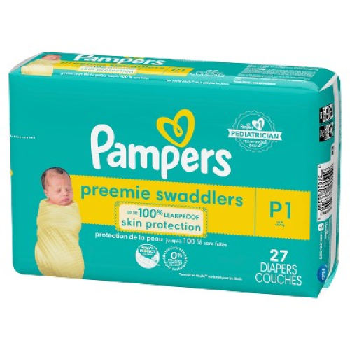 Pampers Swaddlers Active Baby Diapers Jumbo Pack - Size Preemie - 27ct