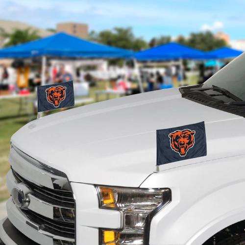 FANMATS NFL Unisex-Adult Ambassador Car Flags - 2 Pack Mini Auto Flags, 4in X 6in