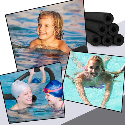 Hanaive 6 Pack Pool Noodles Swimming Floating Foam Tube 52 Inch Hollow Swim Noodles Bulk Floats Heavy Duty for Swimming Decoration Craft Projects Multi-Purpose