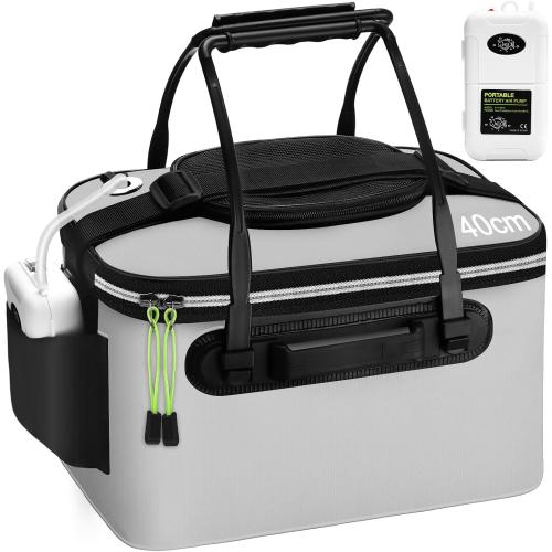 2 Pcs Fishing Bucket and Live Bait Aerator
