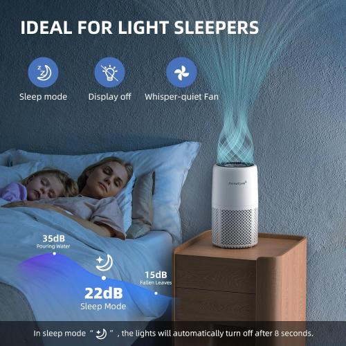 AromaRoom Air Purifier for Home, Air Cleaner for Smoke Pollen Dander Hair