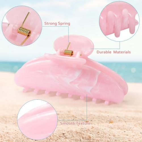 6 Pack Hair Claw Clips for Women - Large Non-Slip Claws for Thick Thin Hair, Cute Hair Barrettes Elegant & Durable, Fashion Hair Accessories Stylish Jaw Clips for Girls Gift(Assorted Colors)