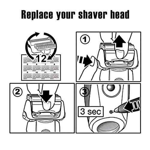 Series 7 70S Replacement Head for Foil Shaver Compatible with Braun Series 7 Shavers 720, 750CC, 760CC, 790CC, 9565 (2 Pack)