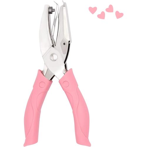 Jeemiter 1/4 Inch Heart Hole Punch with Soft-Handled for Tags