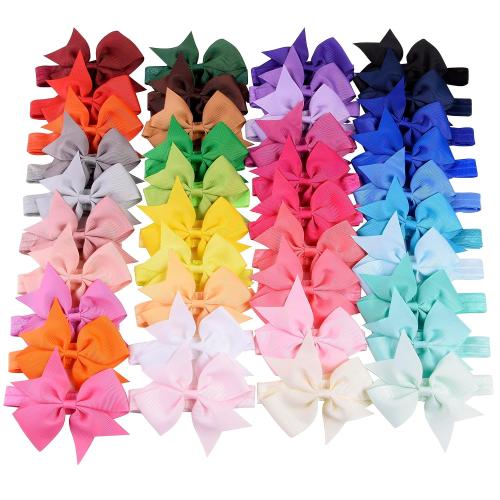 jollybows 40pcs Baby Girls Hair Bows Headbands Newborn Bows
