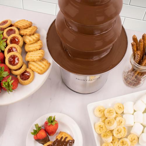 Nostalgia 2-pound Stainless Steel Chocolate Fondue Fountain