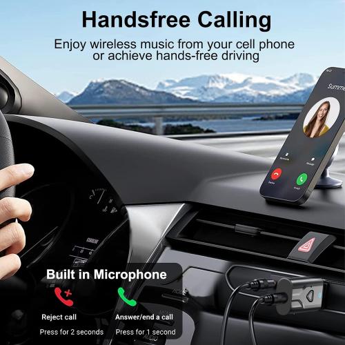 USB Bluetooth 5.0 Transmitter Receiver, 2-in-1 Wireless Audio Adapter