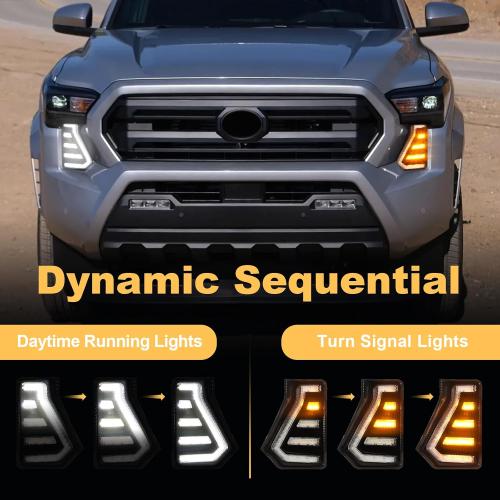 LED Fog Daytime Running Lights fit For 2024 2025 Toyota Tacoma drl