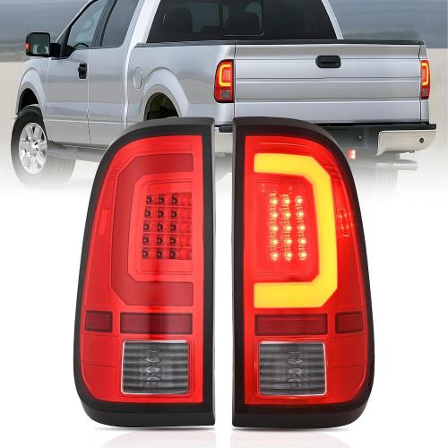 Nilight Taillight Assembly Compatible with 2008 2009 2010 2011 2012 2013 2014 2015 2016 Ford F250 F350 F450 Super Duty Incandescent Type Upgrade LED Tube Tail Lights Rear Brake Lamps