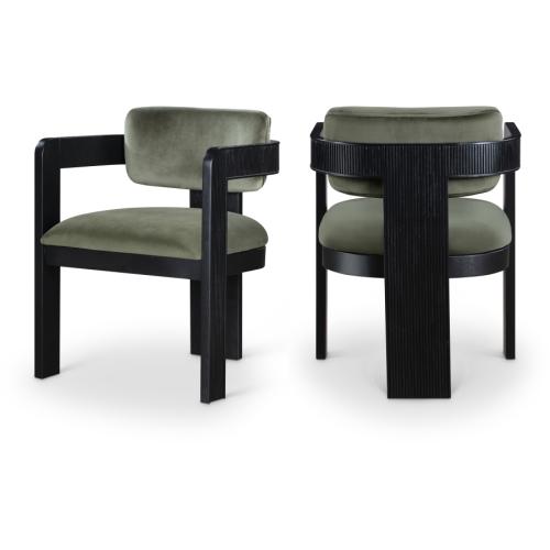 Green Sacha Velvet Upholstered Dining Chair