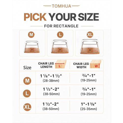 Chair Leg Floor Protectors Rectangle Caps Covers Furniture Pads