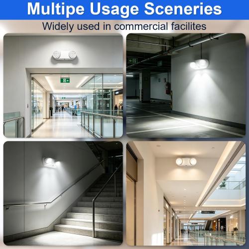 LED Emergency Lights for Business, 90 Mins Battery Backup, UL 924, 1 Pack