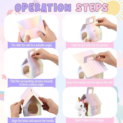 Blueweenly 37 Pcs Adopt a Unicorn Party Favors Set Mini Unicorn Plush Gift