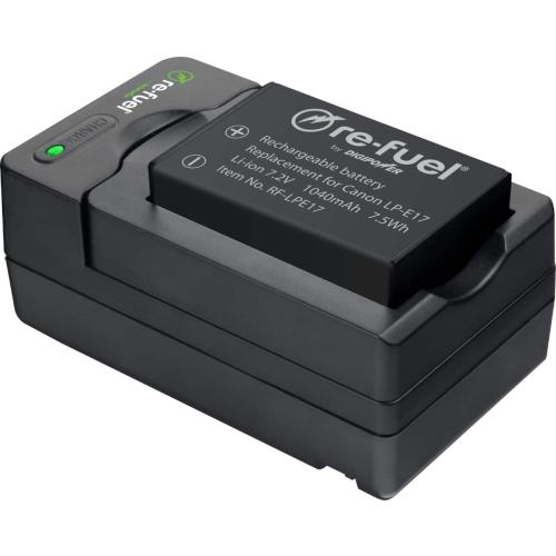Digipower - BP-LPE17 digital camera battery & charger kit, Replacement for Canon LP-E17 battery pack - Black