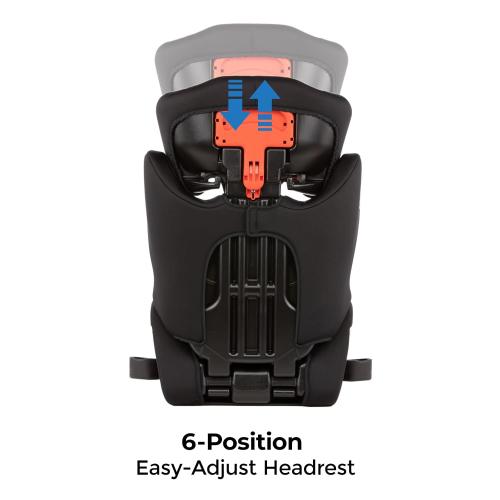 Diono Cambria LE, 2-in-1 Belt Positioning Booster Seat,Backless and High-Back Booster seat for Children from 40—120 lb,17 Wide,6 Headrest Positions,Lightweight with Latch,Black