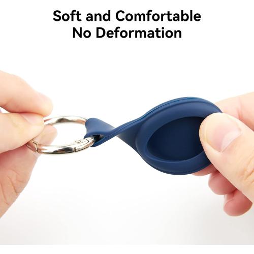 IPX8 Waterproof for AirTag Keychain Holder-4 Pack,with Soft Silicone Case