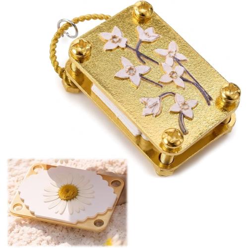 Mini Flower Press Keychain, Pocket Flower Press Kit for Small Flowers and Leaves, Portable Micro Flower Press for Hiking, Travel, Nature Journaling and DIY Crafts