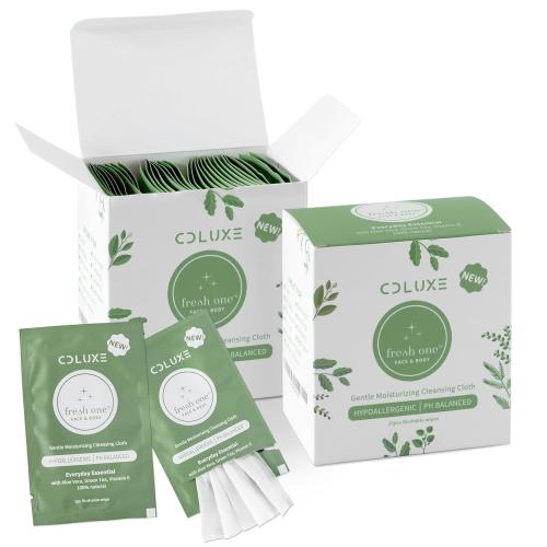 Fresh One Hand-Body-Face Cleaning Water-Based Wipes (Men, Women, Kids) - All Natural Gentle, Sensitive Skin, Deodorizing, Flushable Individually Wrapped Travel Wipes (70)