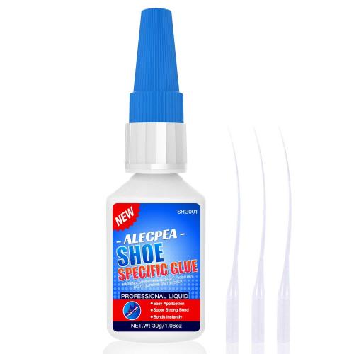 ALECPEA 30g Shoe Glue - Flexible Instant Adhesive for Sole Repair & Restoration - Waterproof Heavy Duty Sneaker Glue for Boots, Heels, Hiking Shoes, Leather & Rubber - Sets in 15 Seconds